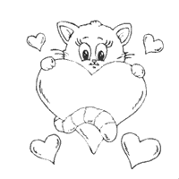 Thumbnail image for Girl and Kitten Valentine